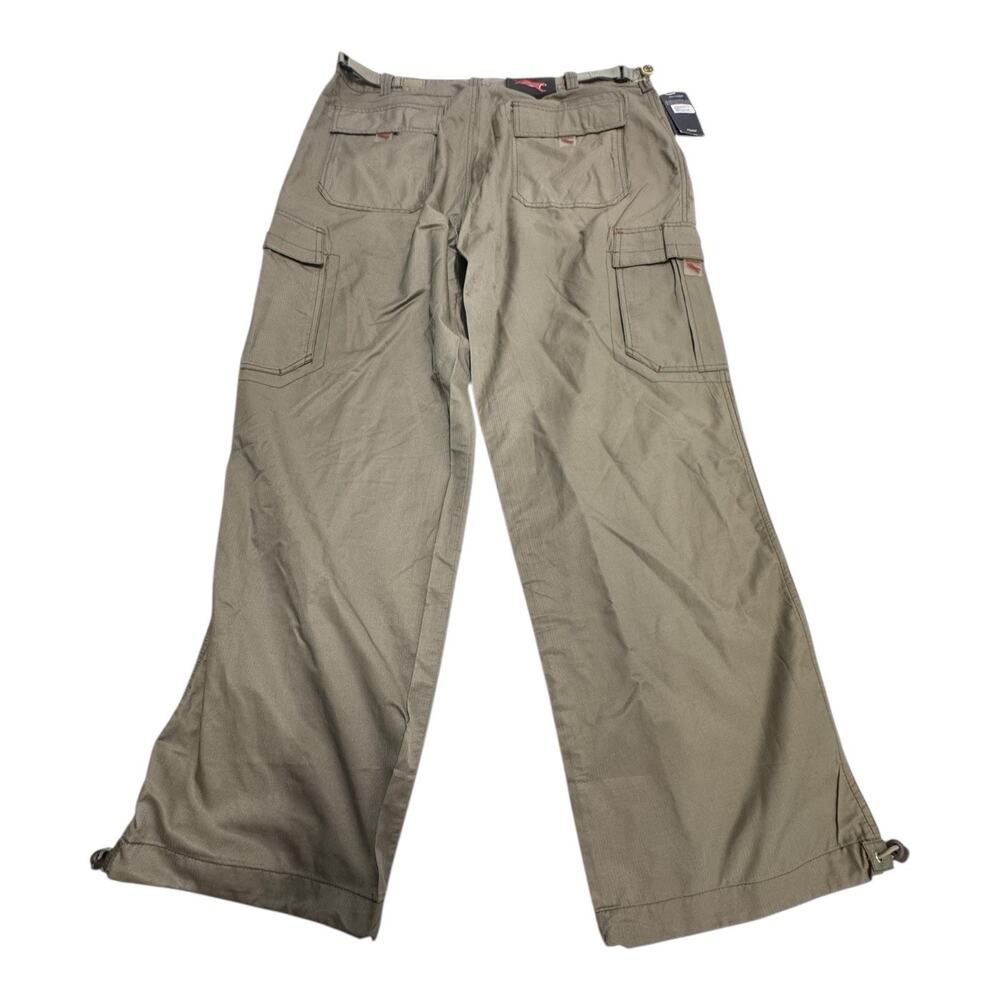 NWT Platini Jeans Cougar Men's Tan 42/32 Cargo Parachute Pants Gorpcore Outdoor - Picture 11 of 11